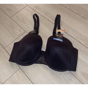 Bali 3468 Comfort Revolution Soft Touch T Shirt Lace Underwire Womens 34DD Black